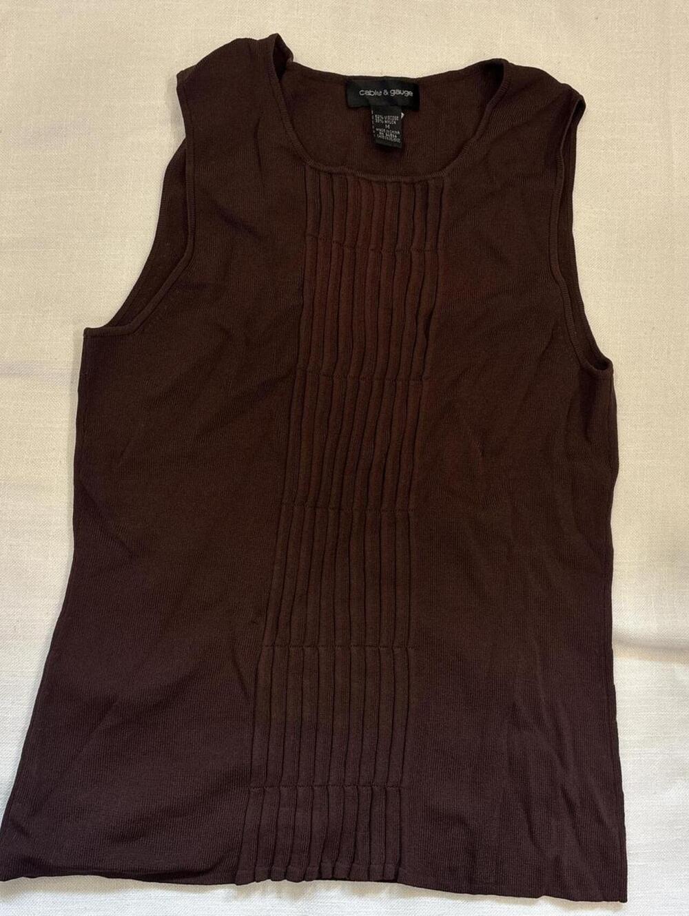 Cable & Gauge Women's Brown Blous